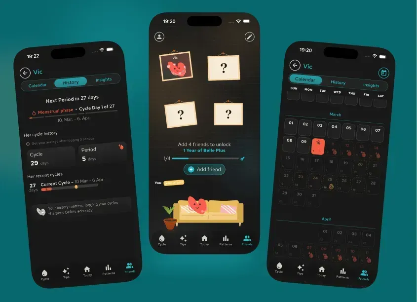 friends functionality belle app