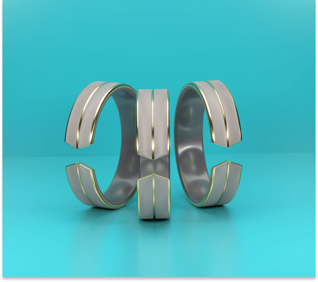 A smart ring alongside a smartphone app displaying stress and activity data – a glimpse of how wearables like the Belle Ring provide real-time insights that can aid individuals with ADHD.