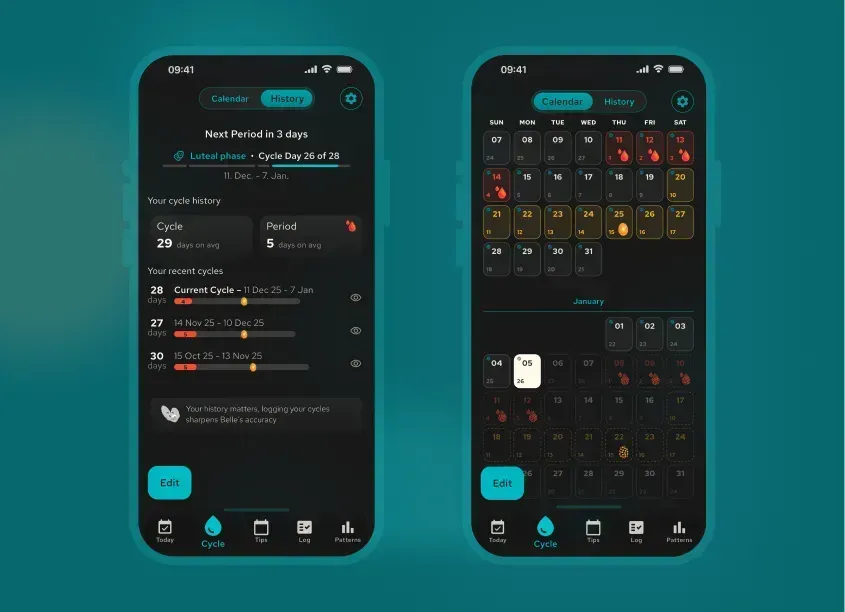 history on the Belle App