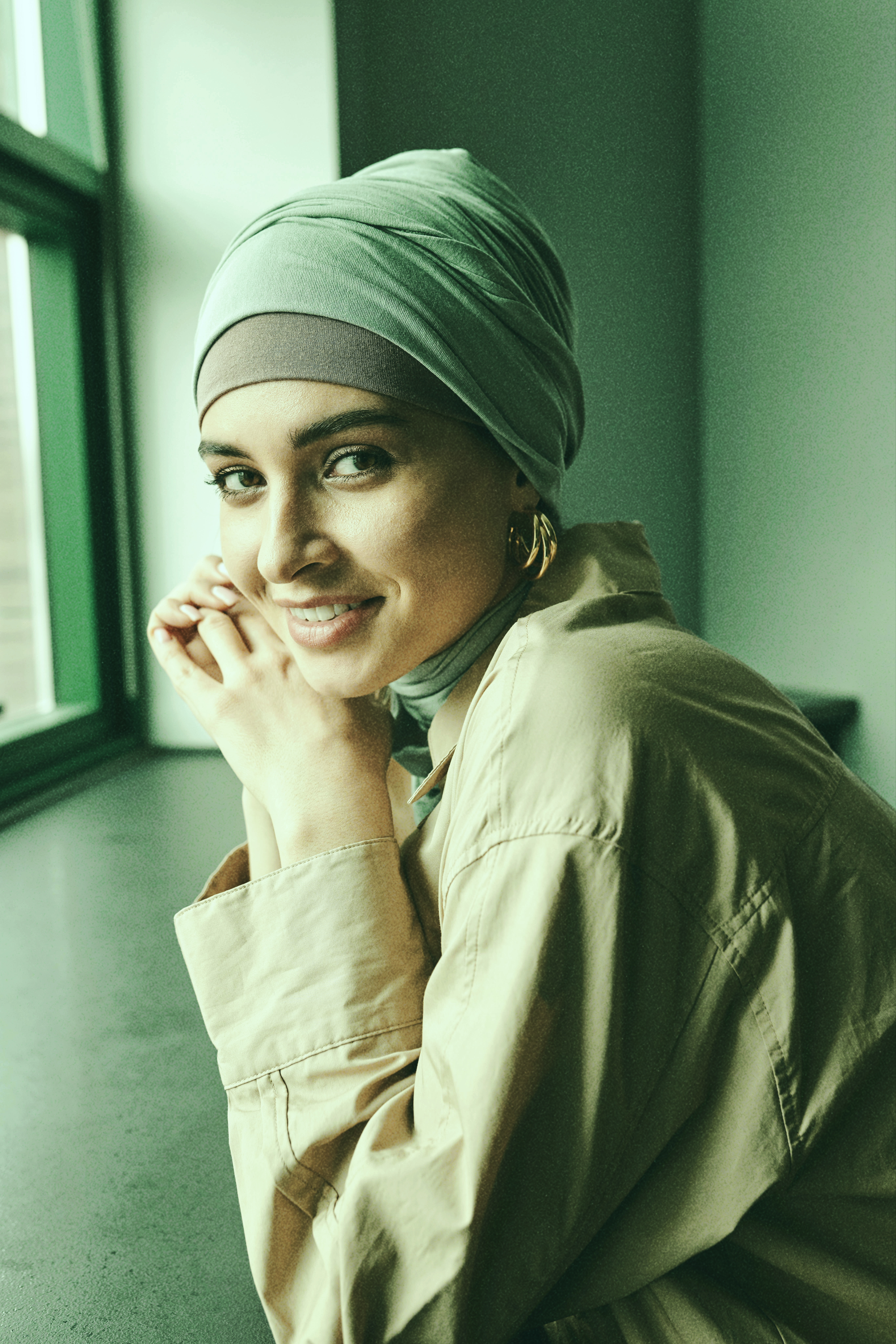 young woman wearing a hijab