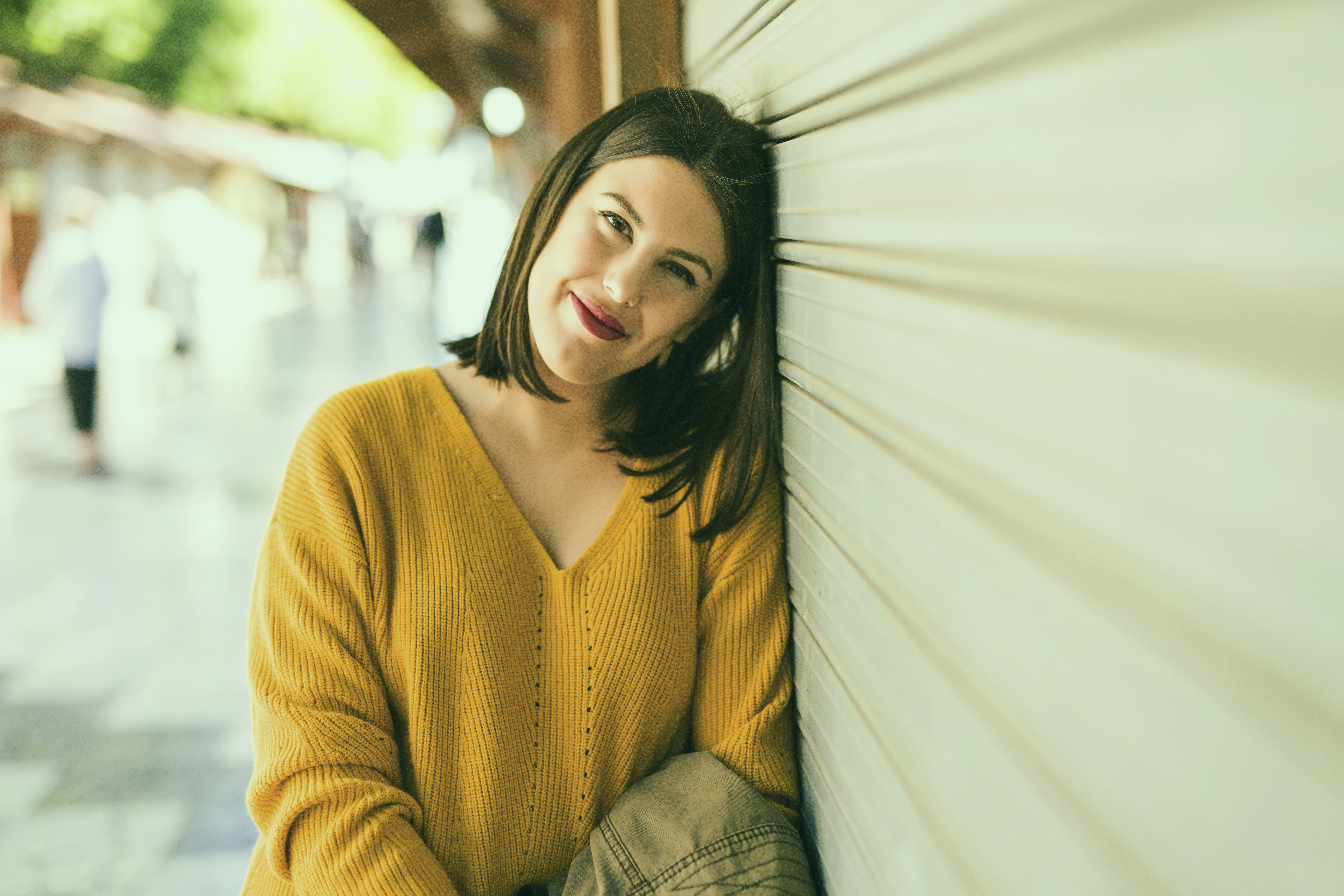 Beautiful young woman smiling confident and cheerful