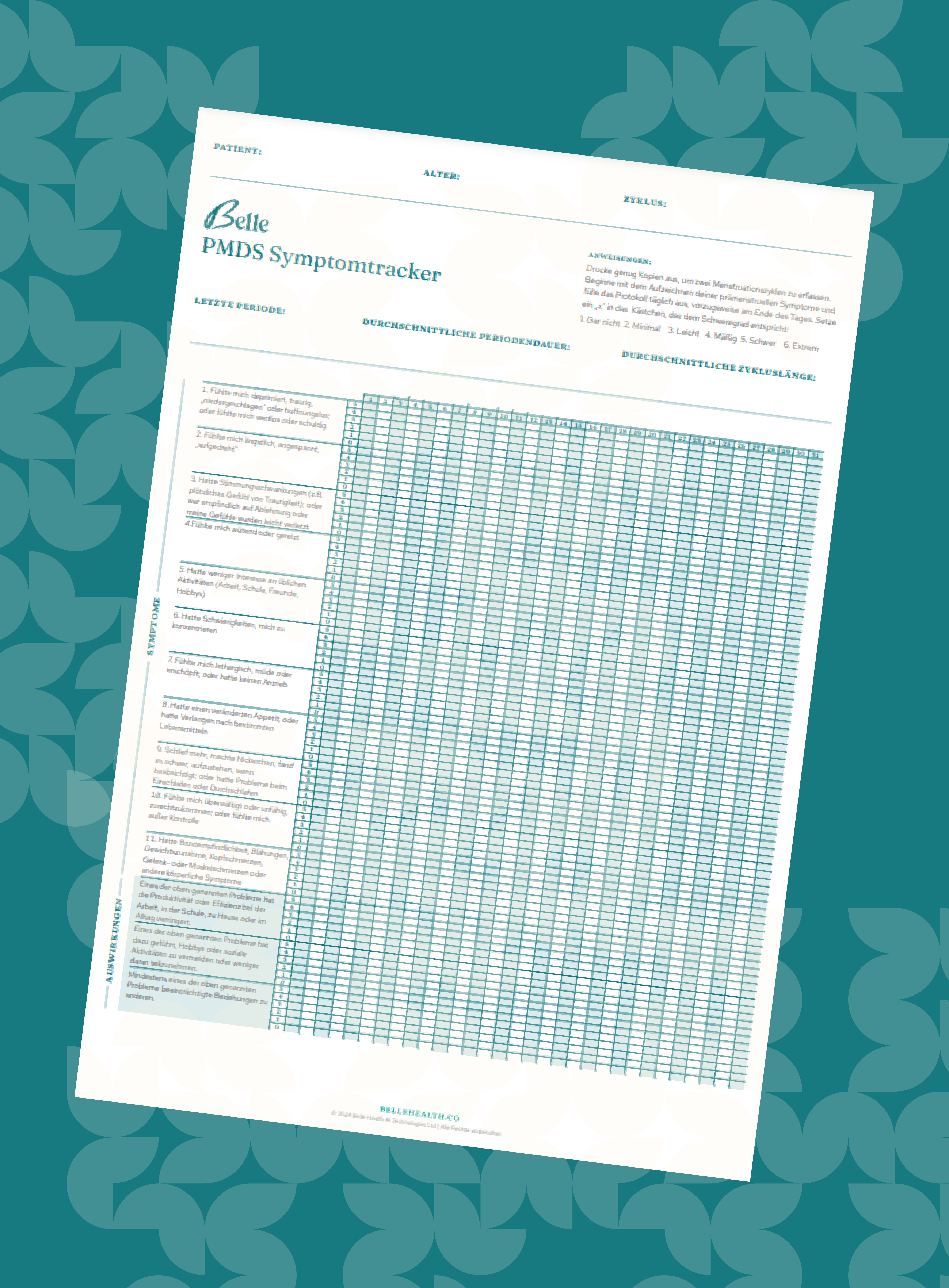 PMDS Zyklustagebuch – Deine Symptome gezielt tracken - Belle Health