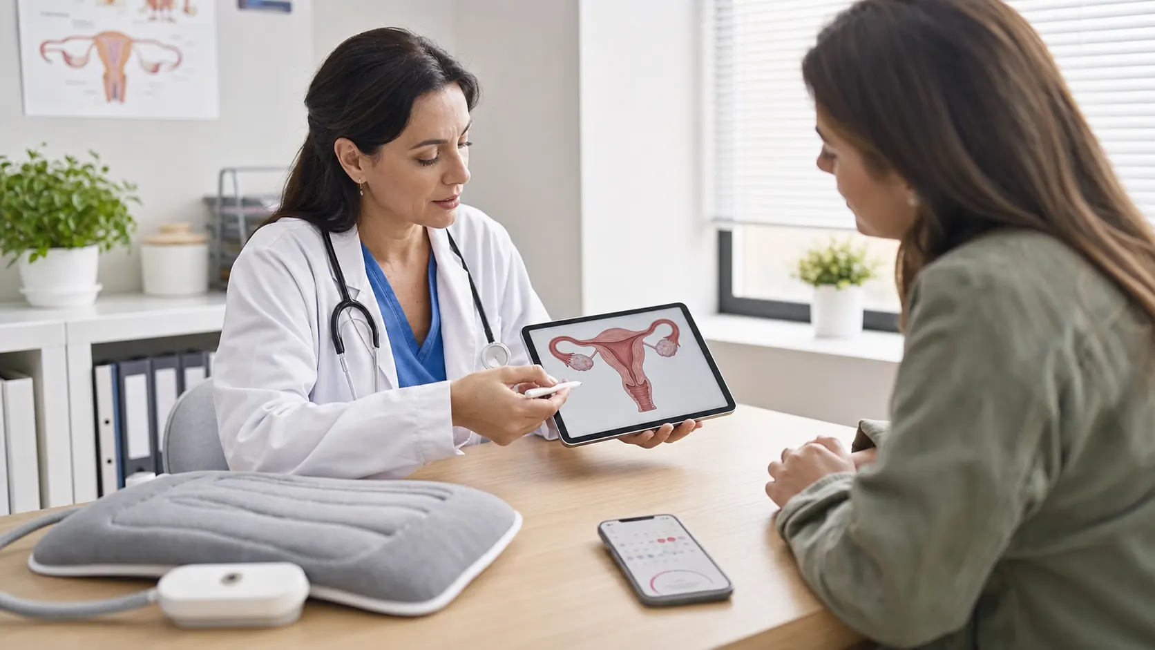 Belle Health article visual for “Does Sex Help Period Cramps? Doctors Explain Why”, created as a Clinical/trust visual.